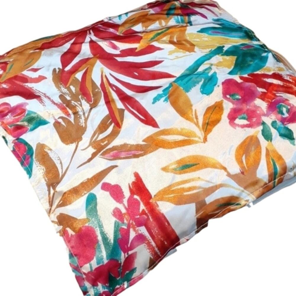 Square Purse Scarf tie Handbag Handle Wrap 12x12 Vintage Silky Scarf Colorful